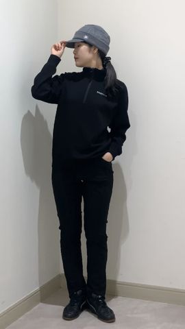 MEN'S WARM 3D LOGO HALFZIP TOP（メンズ ウォーム 3Dロゴ ハーフ