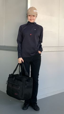 CL MEN'S BACK LINE LS HALFZIP（CL メンズバックラインロング