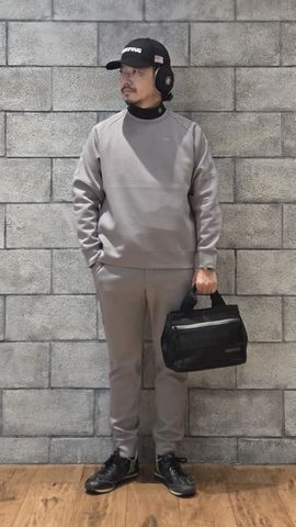 MEN'S WARM LOGO LINE CREWNECK（メンズ ウォーム ロゴライン クルー