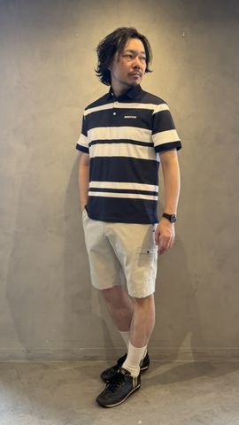MEN'S PANEL STRIPE POLO （リラックスフィット）（メンズ パネル