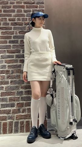 BRIEFING 新品　WINDBLOCK MOLE YARN SKIRT WOMEN'S MOLE YARN LOGO KNIT SKIRT（ウィメンズ モールヤーン