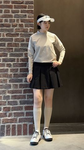 ブリーフィング BRIEFING エンボスロゴ ハーフジップ レディース カーキ ブリーフィング BRIEFING エンボスロゴ ハーフジップ レディース