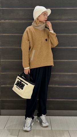 WOMEN'S WOOL BOA HALFZIP TOP（ウィメンズ ウールボア ハーフジップ