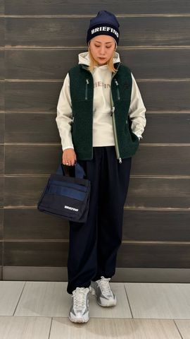 BRIEFING ボアベスト　Sサイズ WOMEN'S WOOL BOA VEST（ウィメンズ ウールボアベスト（ボア・フリース