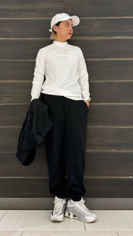 WOMEN'S 3D LOGO CREASED WIDE JOGGER PANTS（ウィメンズ 3Dロゴ