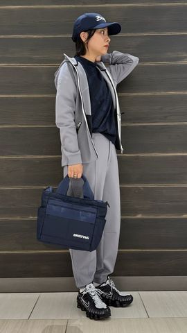 BRIEFING ダークグレー フード付きパーカー BRIEFING（ブリーフィング） パーカー LA MEN'S BACK PILE HOODIE
