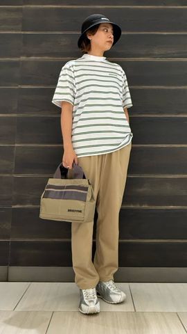 MEN'S DOUBLE STRIPE HIGHNECK （リラックスフィット）（メンズ ダブル