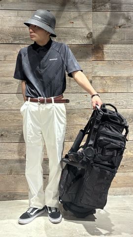 MEN'S FIREMAN BUCKLE LEATHER MESH BELT（メンズファイヤーマン