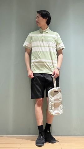 MEN'S PANEL STRIPE POLO （リラックスフィット）（メンズ パネル