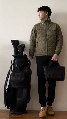 ブリーフィング WARM 3D JOGGER PANTS メンズ カーキ S MEN'S WARM 3D LOGO JOGGER PANTS（メンズ ウォーム 3Dロゴ ジョガー