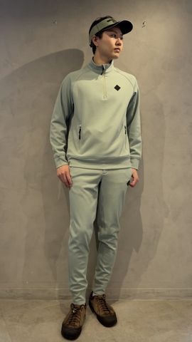 MEN'S BACK PILE HALFZIP TOP（メンズ バックパイル ハーフジップ