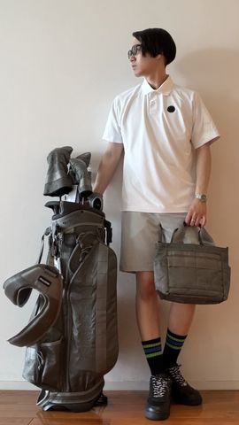 CE MEN'S BACK LOGO LINE POLO（リラックスフィット）（カッティング