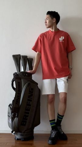 MEN'S BACK BIG LOGO SHORT PANTS（メンズバックBGロゴショートパンツ