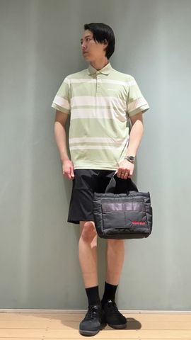 MEN'S PANEL STRIPE POLO （リラックスフィット）（メンズ パネル