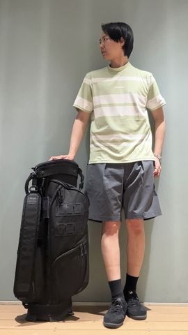 MEN'S PANEL STRIPE HIGHNECK（リラックスフィット）（メンズ パネル