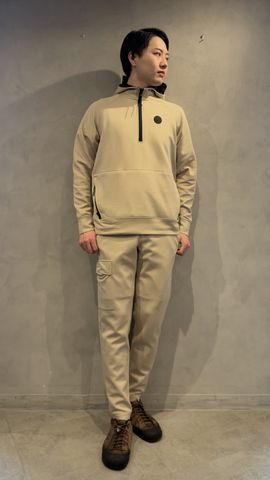 CE MEN'S MESH FAKE LAYERED HALFZIP（CE メンズ メッシュ フェイク