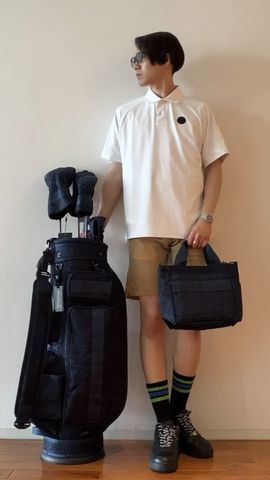 CE MEN'S BACK LOGO LINE POLO（リラックスフィット）（カッティング