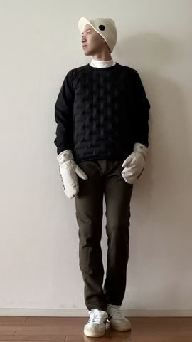 MEN'S HYBRID DOWN CREWNECK（メンズ ハイブリッド ダウンクルーネック