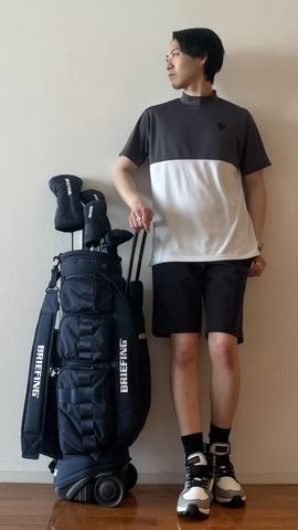 BRIEFING GOLF ロゴリングウエストゴムストレッチショートパンツXL MEN'S WR NYLON 3D LOGO SHORT PANTS（メンズ WRナイロン 3Dロゴ