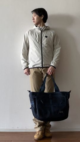 ブリーフィング POCKETABLE WIND PARKA M ベージュ MEN'S POCKETABLE WIND PARKA（メンズ ポケッタブル ウィンドパーカ