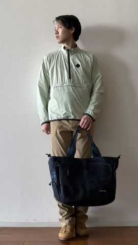 MEN'S POCKETABLE WIND HALFZIP BLOUSON（メンズ ポケッタブル