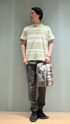 MEN'S PANEL STRIPE HIGHNECK（リラックスフィット）（メンズ パネル