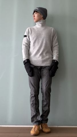 メンズウェア BRIEFING GOLF BOUCLE TURTLE NECK KNIT BRIEFING BOUCLE TURTLE NECK KNIT サイズM