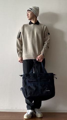 CE MEN'S MILITARY CREWNECK KNIT（CE メンズ ミリタリークルーネック