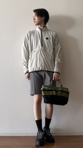 ブリーフィング　メンズウェア MEN'S POCKETABLE WIND HALFZIP BLOUSON（メンズ ポケッタブル