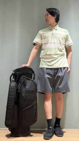 MEN'S PANEL STRIPE POLO （リラックスフィット）（メンズ パネル