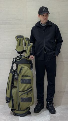 ブリーフィング 3D LOGO スリムパンツ オリーブ 秋冬 Mサイズ MEN'S STITCHED 3D LOGO SLIM PANTS（メンズステッチドスリーディー