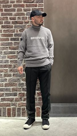 BRIEFING ブリーフィング　ブラック 長袖タートルネック S BRIEFING ブリーフィング ブラック 長袖タートルネック S