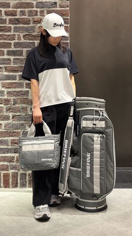 BRIEFING ウエストゴムパンツ　グレー　L WOMEN'S STRETCH HIGH WAIST WIDE CROPPED PANTS（ウィメンズ