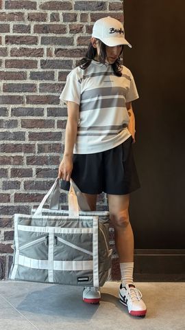 WOMEN'S PANEL STRIPE HIGHNECK（リラックスフィット）（ウイメンズ