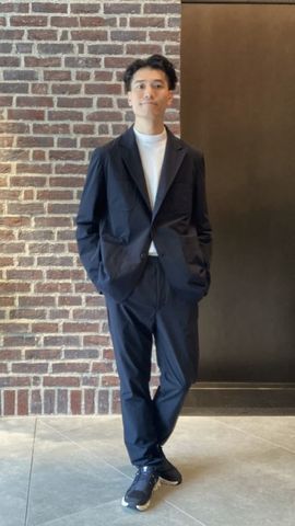 BRIEFING 長袖ハイネックシャツ 黒 裏起毛