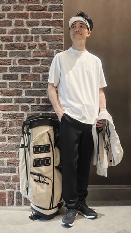 MEN'S STITCHED 3D LOGO SLIM PANTS（メンズ ステッチド 3Dロゴ スリム