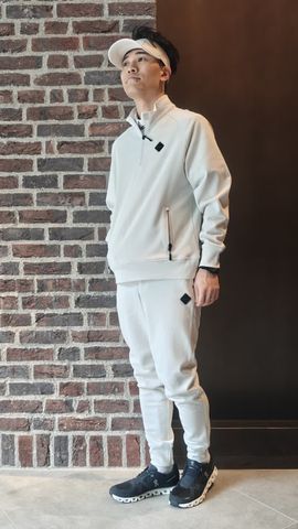 MEN'S BACK PILE HALFZIP TOP（メンズ バックパイル ハーフジップ