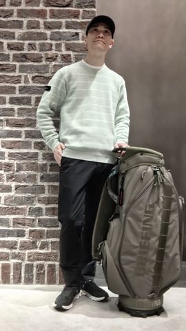 MEN'S STITCHED 3D LOGO LS HIGHNECK （リラックスフィット）（メンズ