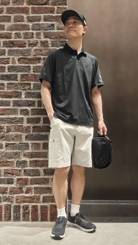 CE MEN'S BACK LOGO LINE POLO（リラックスフィット）（カッティング