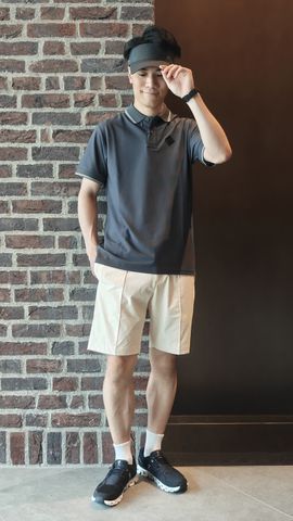 MEN'S MESH MINI LINE POLO（メンズ メッシュ ミニラインポロシャツ