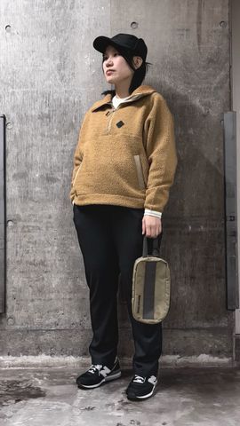 WOMEN'S WOOL BOA HALFZIP TOP（ウィメンズ ウールボア ハーフジップ