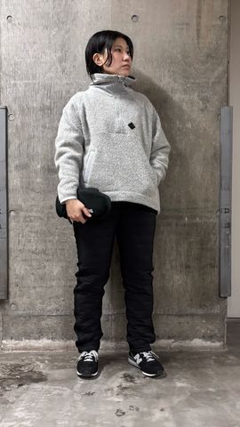 WOMEN'S WOOL BOA HALFZIP TOP（ウィメンズ ウールボア ハーフジップ