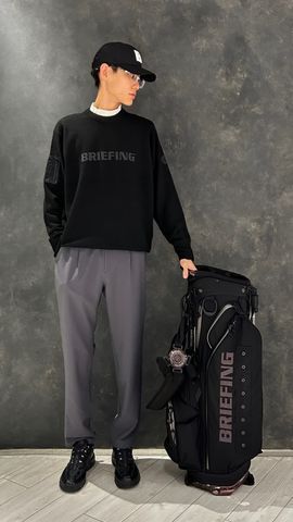 り*う様 BRIEFING ブラック ゴルフバッグ BRIEFING ブリーフィング キャディバッグ ゴルフバッグ CR-5 #03