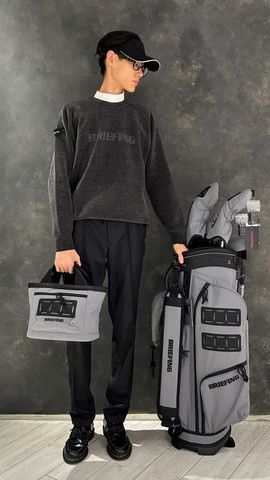 MEN'S MOLE YARN LOGO CREWNECK KNIT（メンズ モールヤーン ロゴクルー