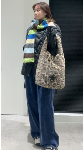 kotohayokozawa】MULTI BORDER KNIT MUFFLER｜CONVERSE TOKYO