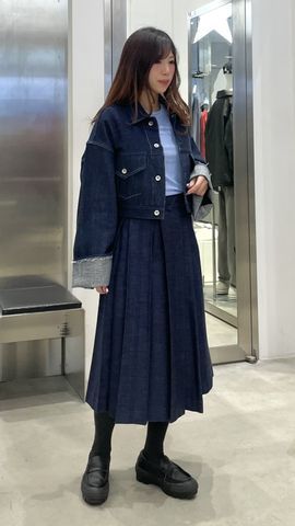 KURO】PLEATED DENIM SKIRT｜CONVERSE TOKYO (コンバーストウキョウ