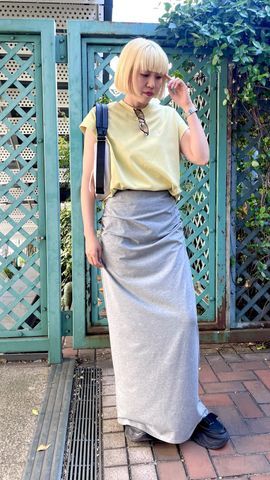 HL】JERSEY GATHERED RIBBON SKIRT｜CONVERSE TOKYO (コンバース