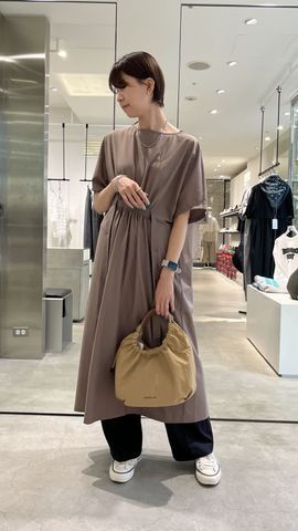 WAIST RIBBON GATHERD DRESS｜CONVERSE TOKYO (コンバース