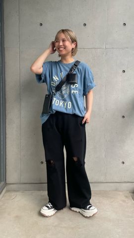 SET UP】DAMAGED SWEAT WIDE PANTS｜CONVERSE TOKYO (コンバース