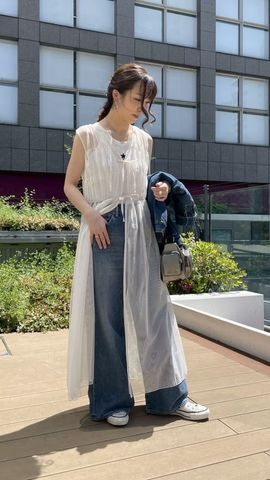 SHIRRING TULLE LAYERED DRESS｜CONVERSE TOKYO (コンバース